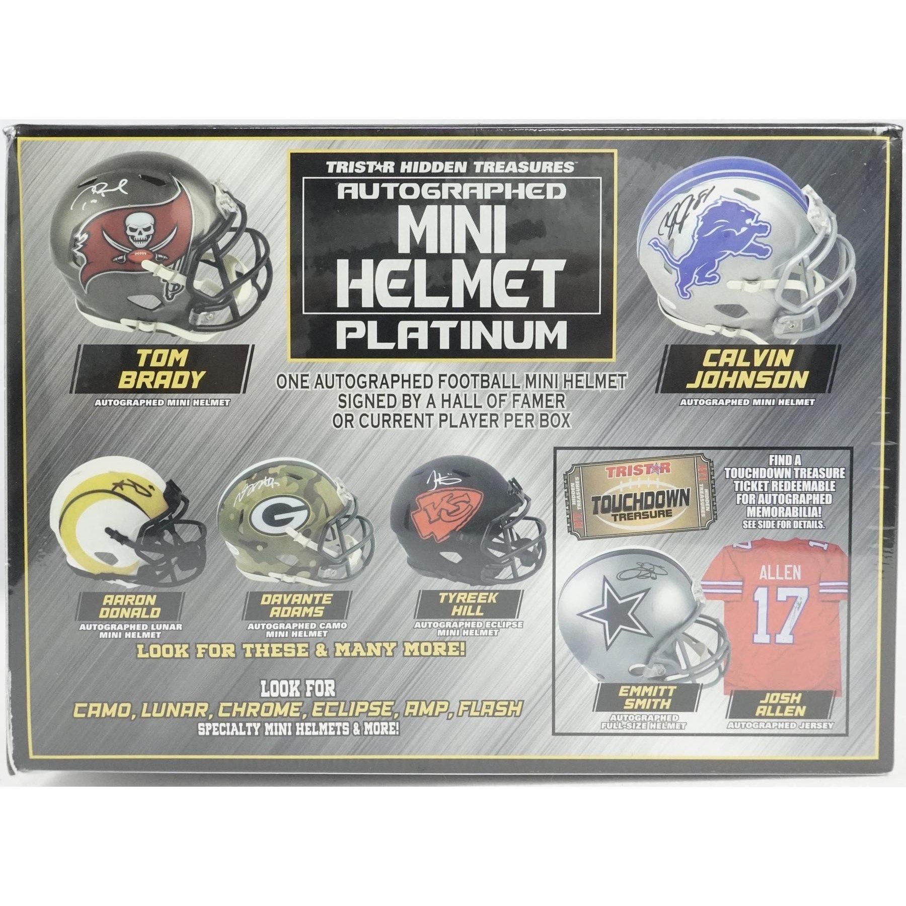 2021 Tristar Hidden Treasures Football Mini Helmet Platinum Edition Series  2 Box